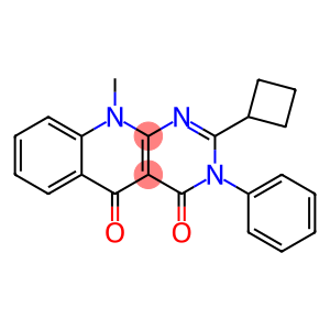 Pyrimido[4,5-b]quinoline-4,5(3H,10H)-dione, 2-cyclobutyl-10-methyl-3-phenyl-