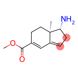 1H-Indene-5-carboxylicacid,1-amino-2,6,7,7a-tetrahydro-7a-methyl-,methylester,(1R-cis)-(9CI)