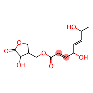 2,5-Octadienoic acid,4,7-dihydroxy-, (tetrahydro-4-hydroxy-5-oxo-3-furanyl)methyl ester (9CI)