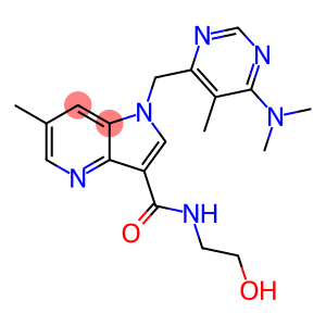 1H-Pyrrolo[3,2-b]pyridine-3-carboxamide, 1-[[6-(dimethylamino)-5-methyl-4-pyrimidinyl]methyl]-N-(2-hydroxyethyl)-6-methyl-