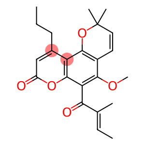 5-methoxy-2,2-dimethyl-6-[(E)-2-methylbut-2-enoyl]-10-propyl-pyrano[2,3-f]chromen-8-one