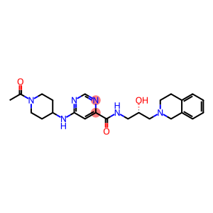 6-[(1-乙酰基哌啶-4-基)氨基]-N-[(2S)-2-羟基-3-(1,2,3,4-四氢异喹啉-2-基)丙基]嘧啶-4-甲酰胺