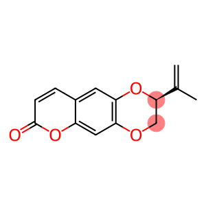 7H-Pyrano[2,3-g]-1,4-benzodioxin-7-one, 2,3-dihydro-2-(1-methylethenyl)-, (2S)-