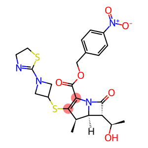 1-Azabicyclo[3.2.0]hept-2-ene-2-carboxylic acid, 3-[[1-(4,5-dihydro-2-thiazolyl)-3-azetidinyl]thio]-6-[(1R)-1-hydroxyethyl]-4-methyl-7-oxo-, (4-nitrophenyl)methyl ester, (4R,5S,6S)-