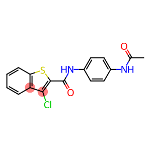 N-[4-(acetylamino)phenyl]-3-chloro-1-benzothiophene-2-carboxamide