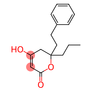 2H-Pyran-2-one, 5,6-dihydro-4-hydroxy-6-(2-phenylethyl)-6-propyl-