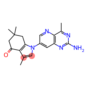 4H-Indol-4-one, 1-(2-amino-4-methylpyrido[3,2-d]pyrimidin-7-yl)-1,5,6,7-tetrahydro-3,6,6-trimethyl-