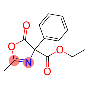 4-Oxazolecarboxylic  acid,  4,5-dihydro-2-methyl-5-oxo-4-phenyl-,  ethyl  ester