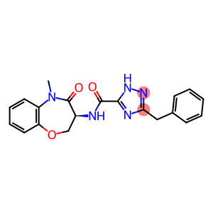 (S)-5-Benzyl-N-(5-methyl-4-oxo-2,3,4,5-tetrahydrobenzo[b]-[1,4]oxazepin-3-yl)-4H-1,2,4-triazole-3-carboxamide