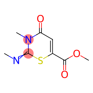 3,4-Dihydro-3-methyl-2-(methylimino)-4-oxo-2H-1,3-thiazine-6-carboxylic acid methyl ester