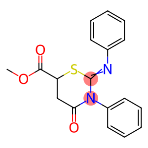 Tetrahydro-4-oxo-3-phenyl-2-phenylimino-2H-1,3-thiazine-6-carboxylic acid methyl ester