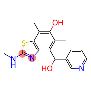 4-Benzothiazolemethanol,  6-hydroxy-5,7-dimethyl-2-(methylamino)--alpha--3-pyridinyl-