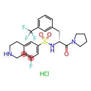 (1R)-1-[[3-(Trifluoromethyl)phenyl]methyl]-2-oxo-2-(1-pyrrolidinyl)ethyl]1,2,3,4-tetrahydro-6-isoquinolinesulfonamide hydrochloride