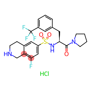 (1S)-1-[[3-(Trifluoromethyl)phenyl]methyl]-2-oxo-2-(1-pyrrolidinyl)ethyl]1,2,3,4-tetrahydro-6-isoquinolinesulfonamide hydrochloride