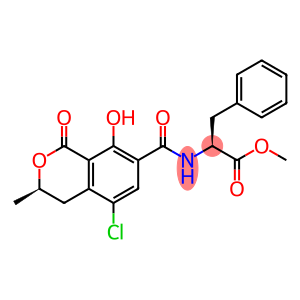 N-[(5-Chloro-3,4-dihydro-8-hydroxy-3-methyl-1-oxo-1H-2-benzopyran-7-yl)carbonyl]-L-phenylalanine methyl ester