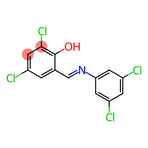 2,4-dichloro-6-{[(3,5-dichlorophenyl)imino]methyl}phenol