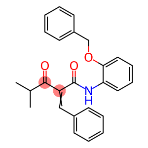 Pentanamide, 4-methyl-3-oxo-N-[2-(phenylmethoxy)phenyl]-2-(phenylmethylene)-