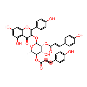 Kaempferol 3-O-alpha-L-[2,4-di-(E)-p-coumaroyl]rhamnopyranoside