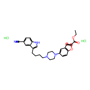 ethyl 5-(4-(4-(5-cyano-1H-indol-3-yl)butyl)piperazin-1-yl)benzofuran-2-carboxylate (dihydrochloride)