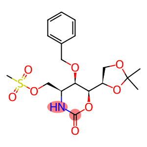 2H-1,3-Oxazin-2-one, 6-(2,2-dimethyl-1,3-dioxolan-4-yl)tetrahydro-4-[[(methylsulfonyl)oxy]methyl]-5-(phenylmethoxy)-, [4S-[4α,5α,6α(S*)]]- (9CI)