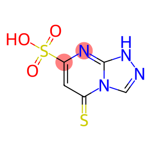 1,2,4-Triazolo[4,3-a]pyrimidine-7-sulfonic  acid,  1,5-dihydro-5-thioxo-
