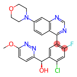 3-Pyridazinemethanol, α-[2-chloro-4-fluoro-5-[7-(4-morpholinyl)-4-quinazolinyl]phenyl]-6-methoxy-, (αR)-