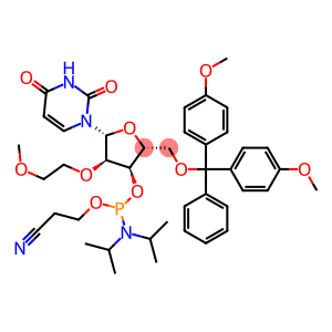 5'-O-[二(4-甲氧基苯基)苯基甲基]-2'-O-(2-甲氧基乙基)尿苷 3'-[2-氰基乙基 二异丙基氨基亚磷酸酯]