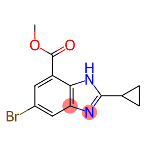 1H-Benzimidazole-7-carboxylic acid, 5-bromo-2-cyclopropyl-, methyl ester