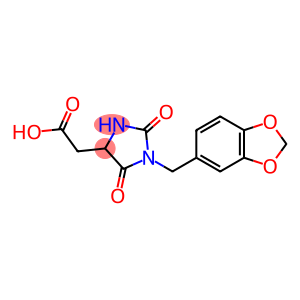 [1-(1,3-Benzodioxol-5-ylmethyl)-2,5-dioxoimidazolidin-4-yl]acetic acid