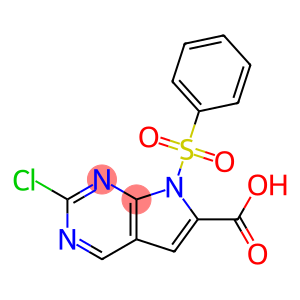 7-(benzenesulfonyl)-2-chloro-7H-pyrrolo[2,3-d]pyrimidine-6-carboxylic acid