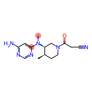 (3R,4R)-3-[(6-amino-4-pyrimidinyl)methylamino]-4-methyl-β-oxo-1-Piperidinepropanenitrile