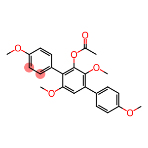 [1,1':4',1''-Terphenyl]-2'-ol, 3',4,4'',6'-tetramethoxy-, acetate (9CI)