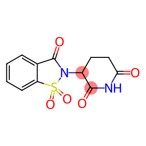 2,6-Piperidinedione, 3-(1,1-dioxido-3-oxo-1,2-benzisothiazol-2(3H)-yl)-