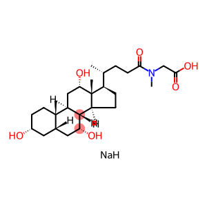 Glycine, N-methyl-N-[(3α,5β,7α,12α)-3,7,12-trihydroxy-24-oxocholan-24-yl]-, sodium salt (1:1)