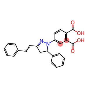 4-[5-PHENYL-3-(2-PHENYLVINYL)-4,5-DIHYDRO-1H-PYRAZOL-1-YL]PHTHALIC ACID