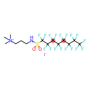 3-(((HEPTADECAFLUOROOCTYL)SULFONYL)AMINO)PROPYL)]TRIMETHYLAMMONIUMIODIDE) 1-Propanaminium, 3-[[(heptadecafluorooctyl)sulfonyl]amino]-N,N,N-trimethyl-, iodide 3-[[(Heptadecafluorooctyl)sulfonyl]amino]-N,N,N-trimethyl-1-propanaminium iodide 3-[[(heptadecafl