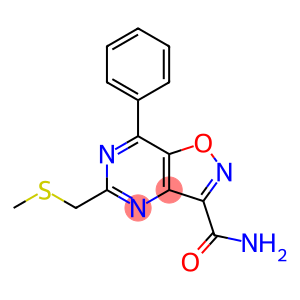 3-Carbamido-5-(methylthiomethyl)-7-phenylisoxazolo(4,5-d)pyrimidine