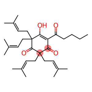 4-Cyclohexene-1,3-dione, 5-hydroxy-2,2,6,6-tetrakis(3-methyl-2-buten-1-yl)-4-(1-oxopentyl)-