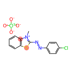 2-((p-Chlorophenyl)azo)-3-methylbenzothiazoliumperchlorate