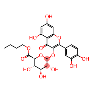 b-D-Glucopyranosiduronic acid,2-(3,4-dihydroxyphenyl)-5,7-dihydroxy-4-oxo-4H-1-benzopyran-3-yl, butyl ester