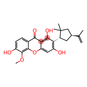 9H-Xanthen-9-one, 2-[(1S,4S)-2,2-dimethyl-4-(1-methylethenyl)cyclopentyl]-1,3,6-trihydroxy-5-methoxy-