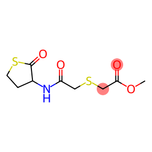 Acetic acid, 2-[[2-oxo-2-[(tetrahydro-2-oxo-3-thienyl)amino]ethyl]thio]-, methyl ester