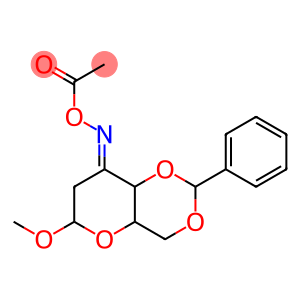 D-erythro-Hexopyranosid-3-ulose,methyl 4,6-O-benzylidene-2-deoxy-, O-acetyloxime, a- (8CI)