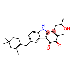 3H-Carbazole-3,4(9H)-dione, 1-[(2R)-2-hydroxypropyl]-2-methyl-6-[(2,4,4-trimethyl-1-cyclohexen-1-yl)methyl]-