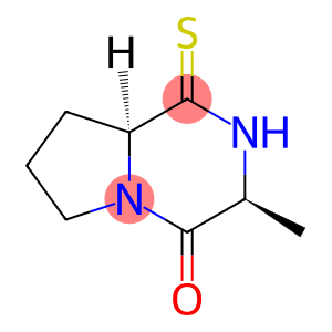 Pyrrolo[1,2-a]pyrazin-4(1H)-one, hexahydro-3-methyl-1-thioxo-, (3S-trans)- (9CI)