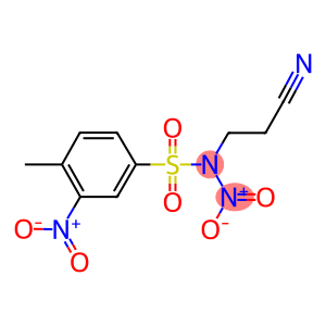 3-[2-hydroxy-1-({3-nitro-4-methylphenyl}sulfonyl)-2-oxidohydrazino]propanenitrile