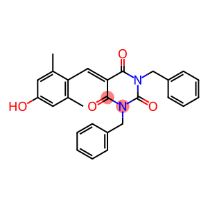 2,4,6(1H,3H,5H)-Pyrimidinetrione, 5-[(4-hydroxy-2,6-dimethylphenyl)methylene]-1,3-bis(phenylmethyl)-