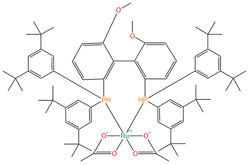 Ruthenium, bis(acetato-κO,κO')[[(1S)-6,6'-dimethoxy[1,1'-biphenyl]-2,2'-diyl]bis[bis[3,5-bis(1,1-dimethylethyl)phenyl]phosphine-κP]]-, (OC-6-22)- (9CI)