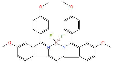 Boron, difluoro[5-methoxy-3-(4-methoxyphenyl)-1-[[5-methoxy-3-(4-methoxyphenyl)-2H-isoindol-1-yl-κN]methylene]-1H-isoindolato-κN]-, (T-4)-