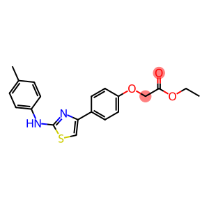 ethyl 2-[4-[2-[(4-methylphenyl)amino]-1,3-thiazol-4-yl]phenoxy]acetate